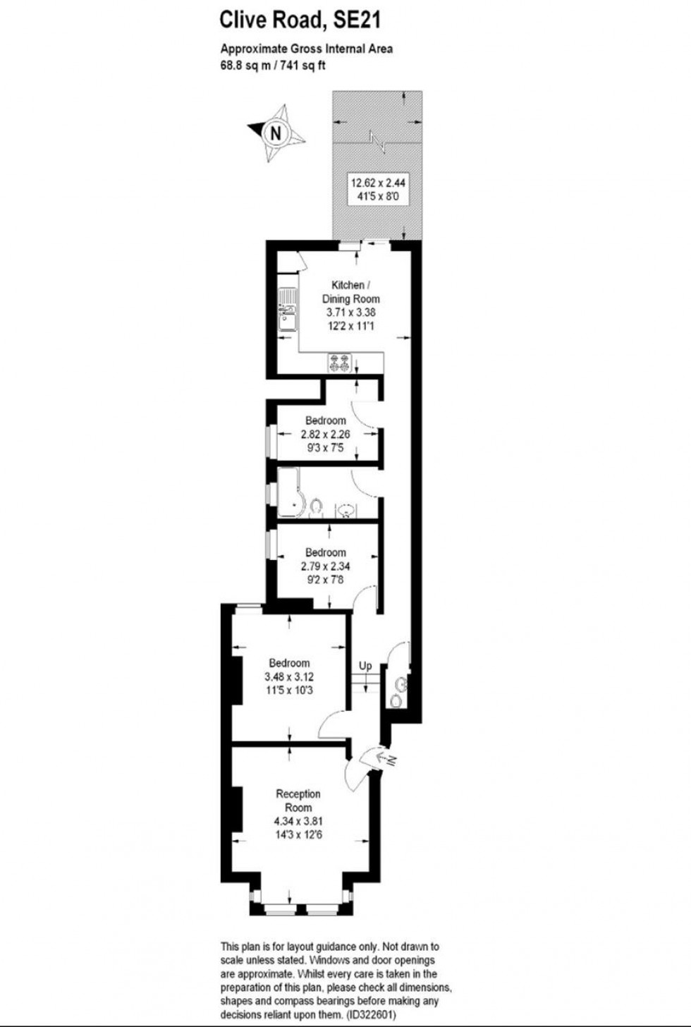 Floorplan for Clive Road, London, London
