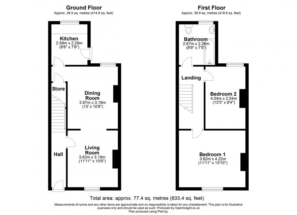 Floorplan for Cornwall Street, Padgate, Warrington