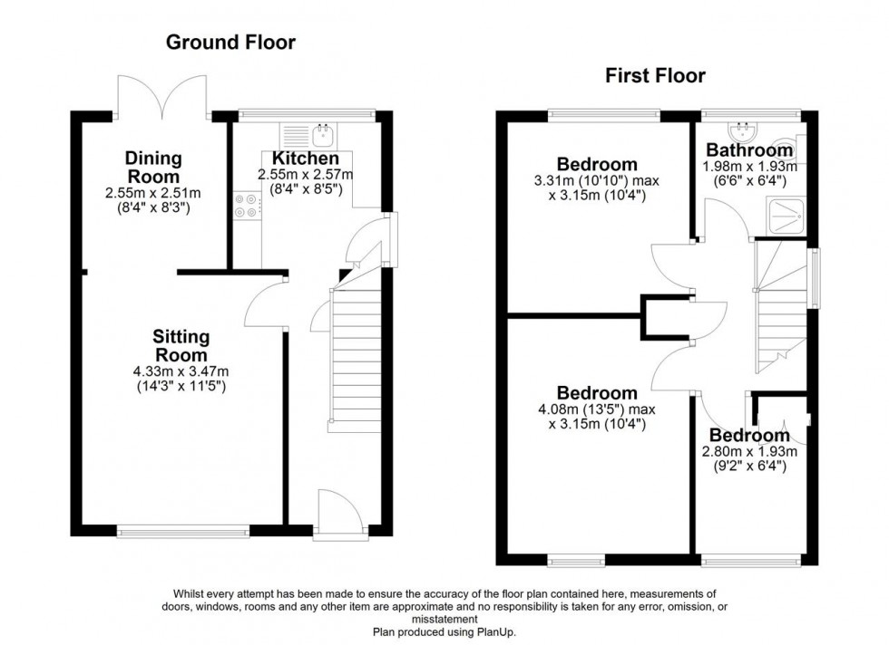 Floorplan for Linden Close, Woolston, Warrington