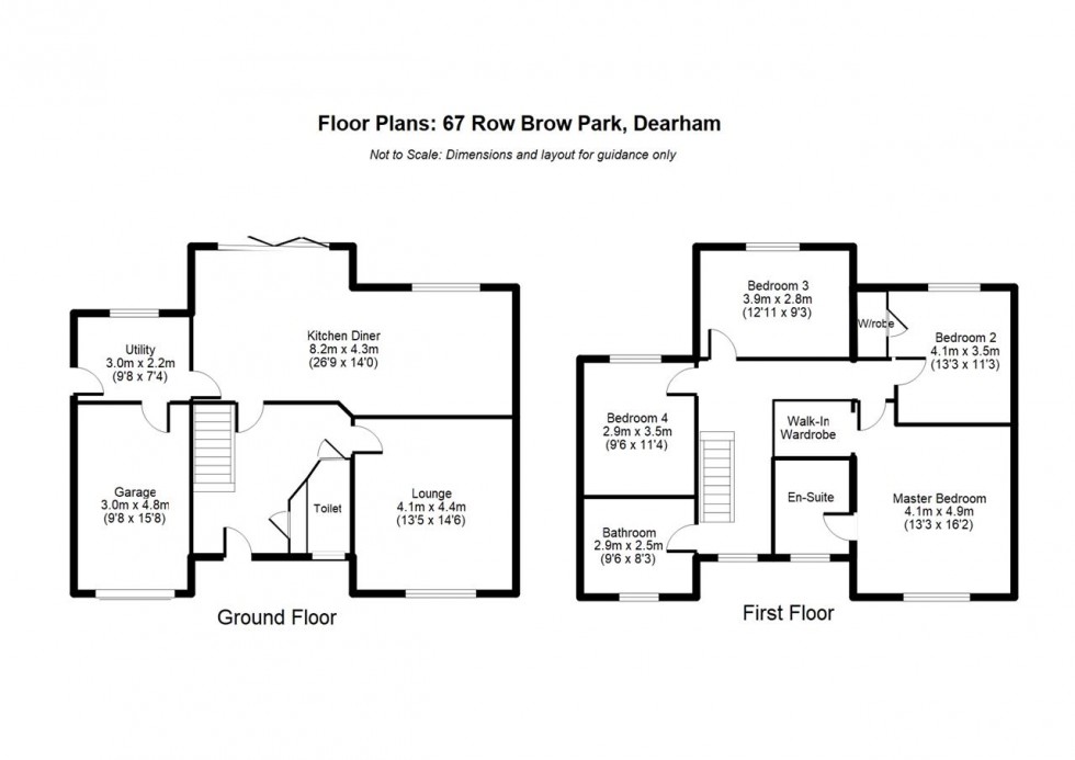 Floorplan for Row Brow Park, Dearham, Maryport