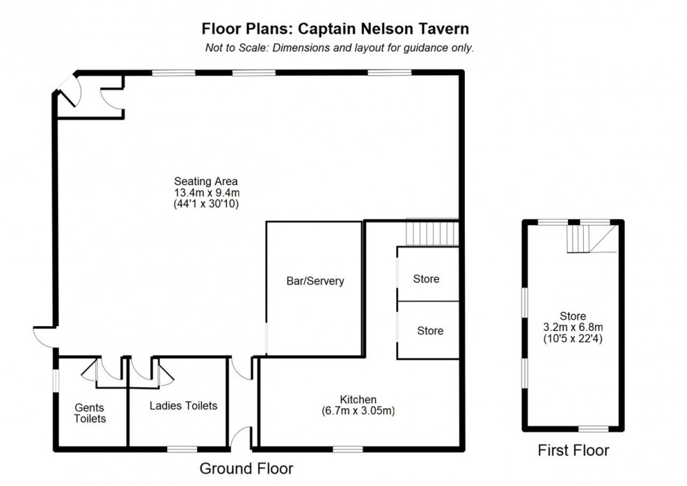 Floorplan for Captain Nelson Tavern, Irish Street, Maryport