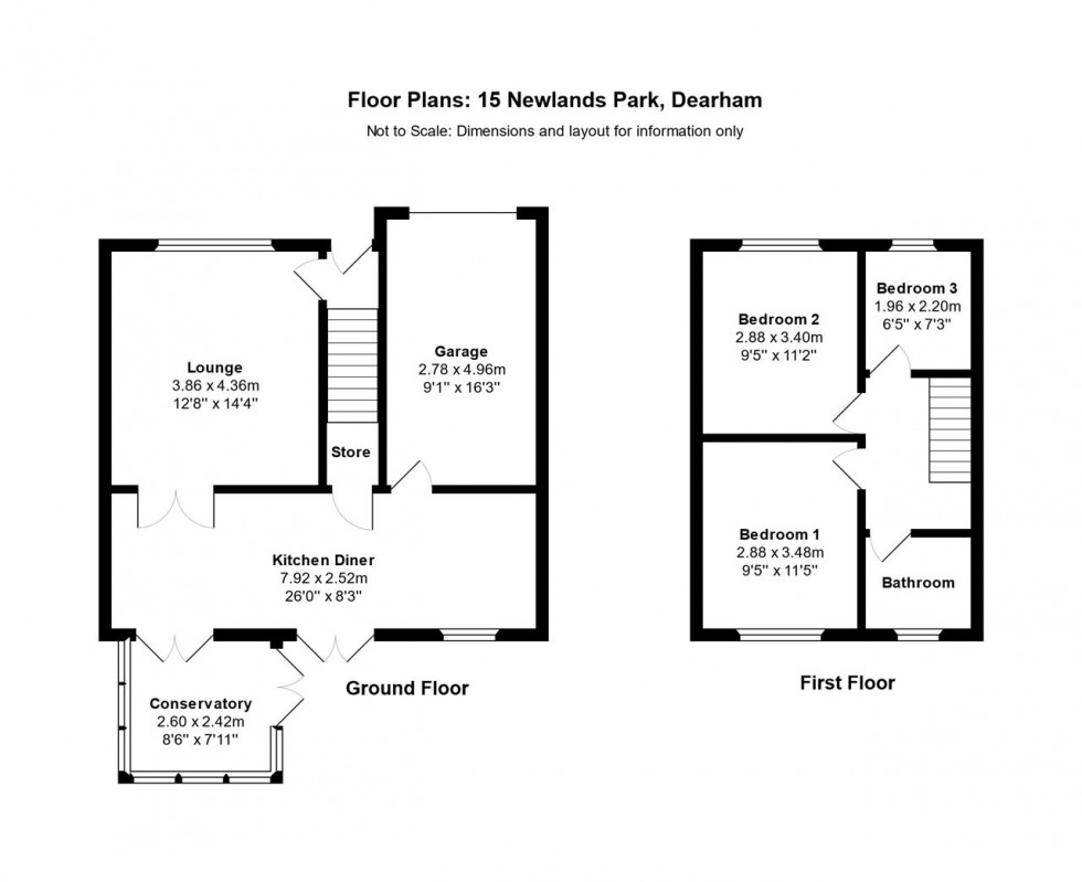 Floorplan for Newlands Park, Dearham, Maryport