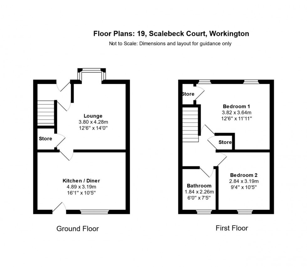 Floorplan for Scalebeck Court, Gray Street, Workington