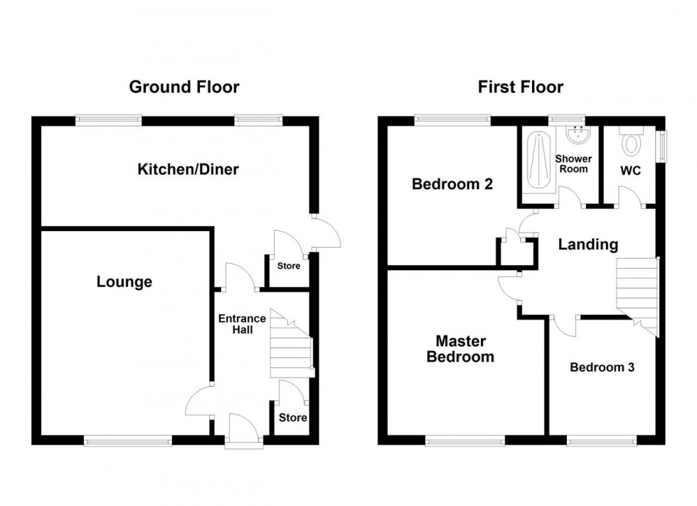 Floorplan for Spenser Close, Stafford