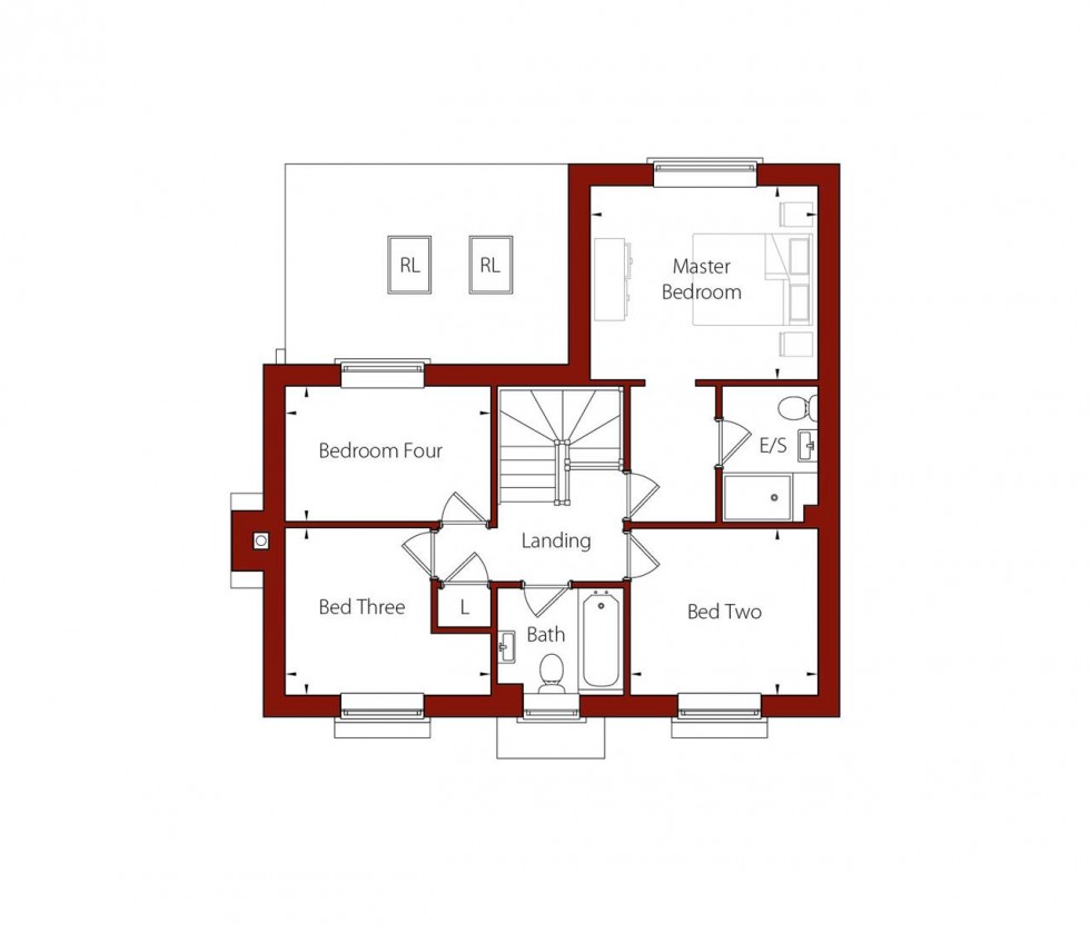 Floorplan for ** NEW HOME - READY NOW! - CALL TO VIEW! ** Plot 3, Springwood Place, Ashfield Road, Elmswell, Bury St Edmunds, IP30 *