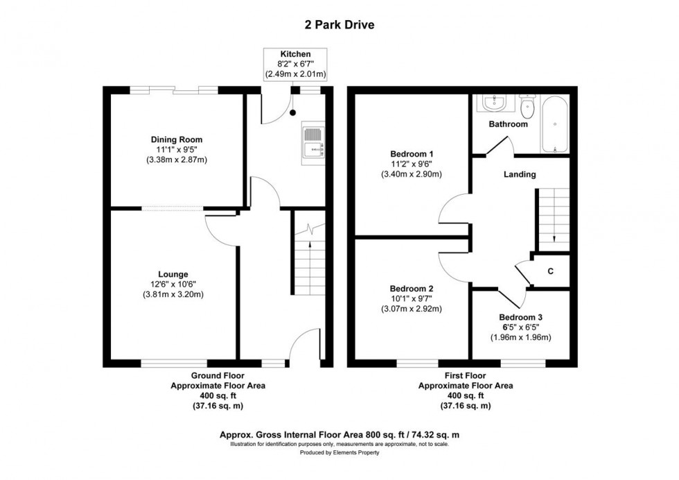 Floorplan for Park Drive, Wickford