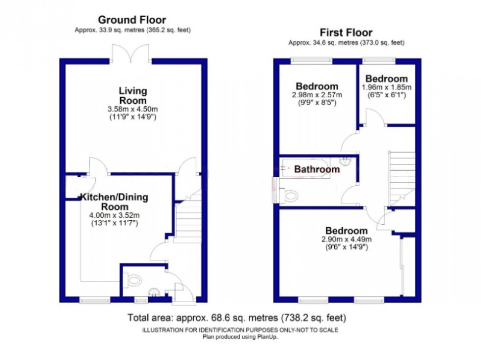 Floorplan for Southwaite Grove, Seacroft, Leeds